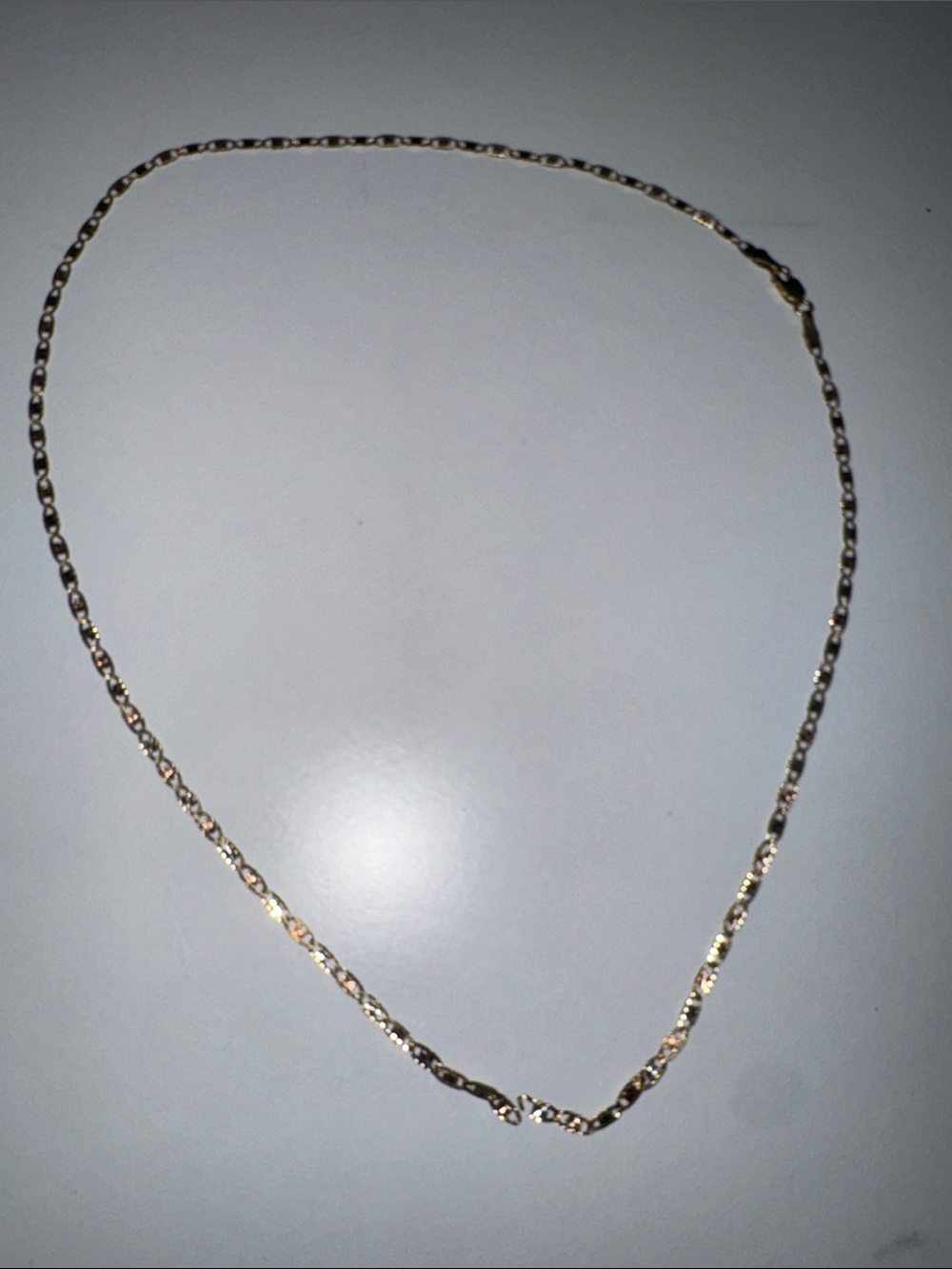 Delicate Gold Tone Women's Chain Necklace